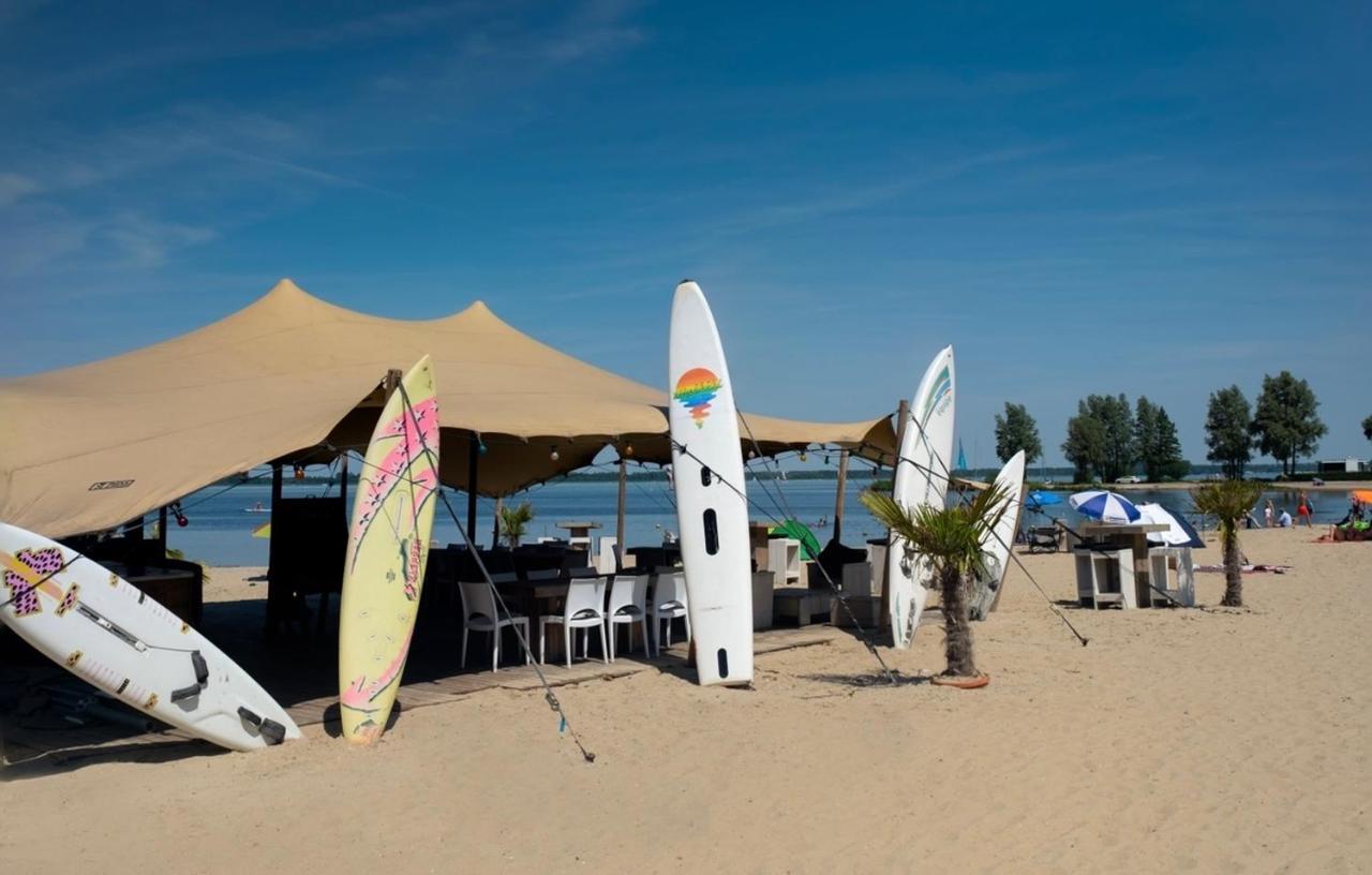 Luxus Cube Meerblick Veluwemeer Am Strand In Erster Reihe Hulshorst Bagian luar foto